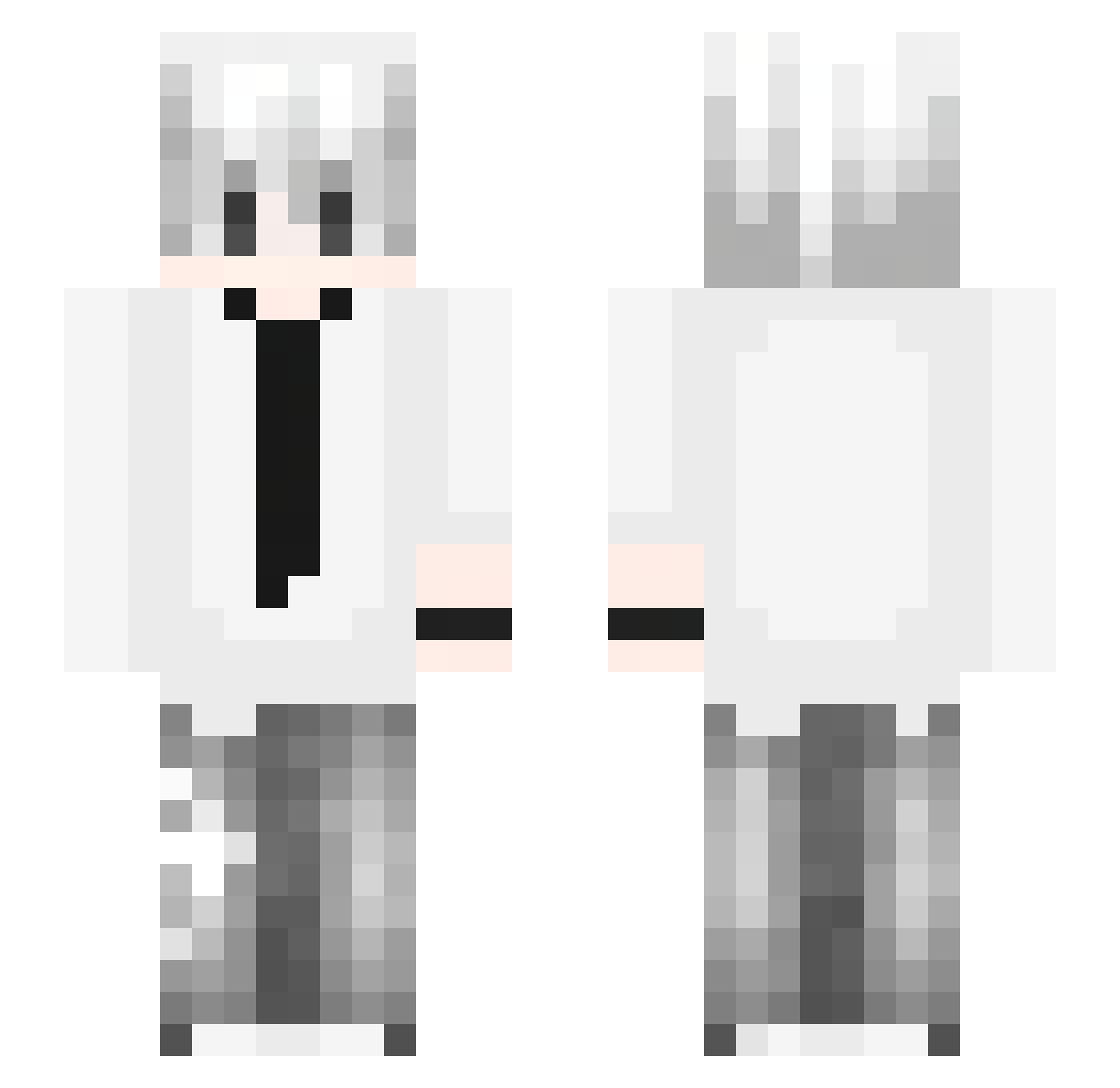 Nsby Minecraft skin, front and back view