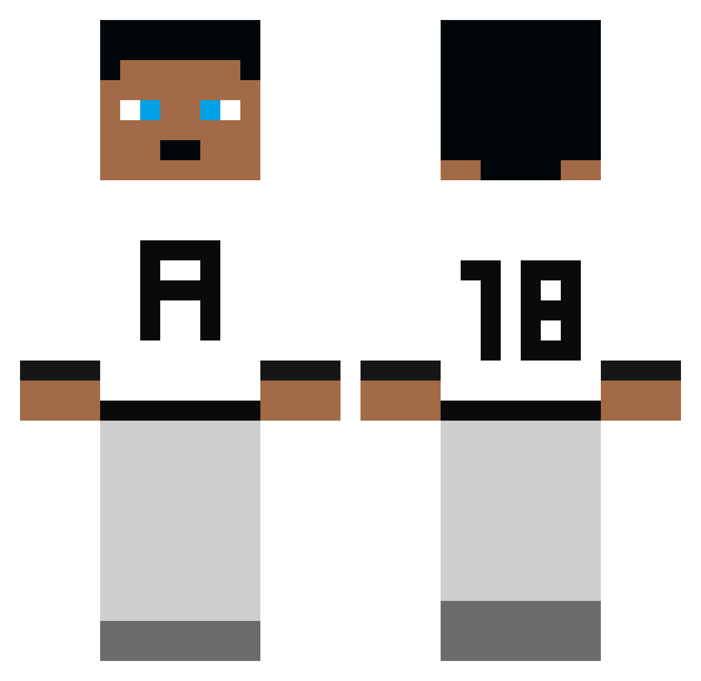 AHM1Minecraft Minecraft skin, front and back view