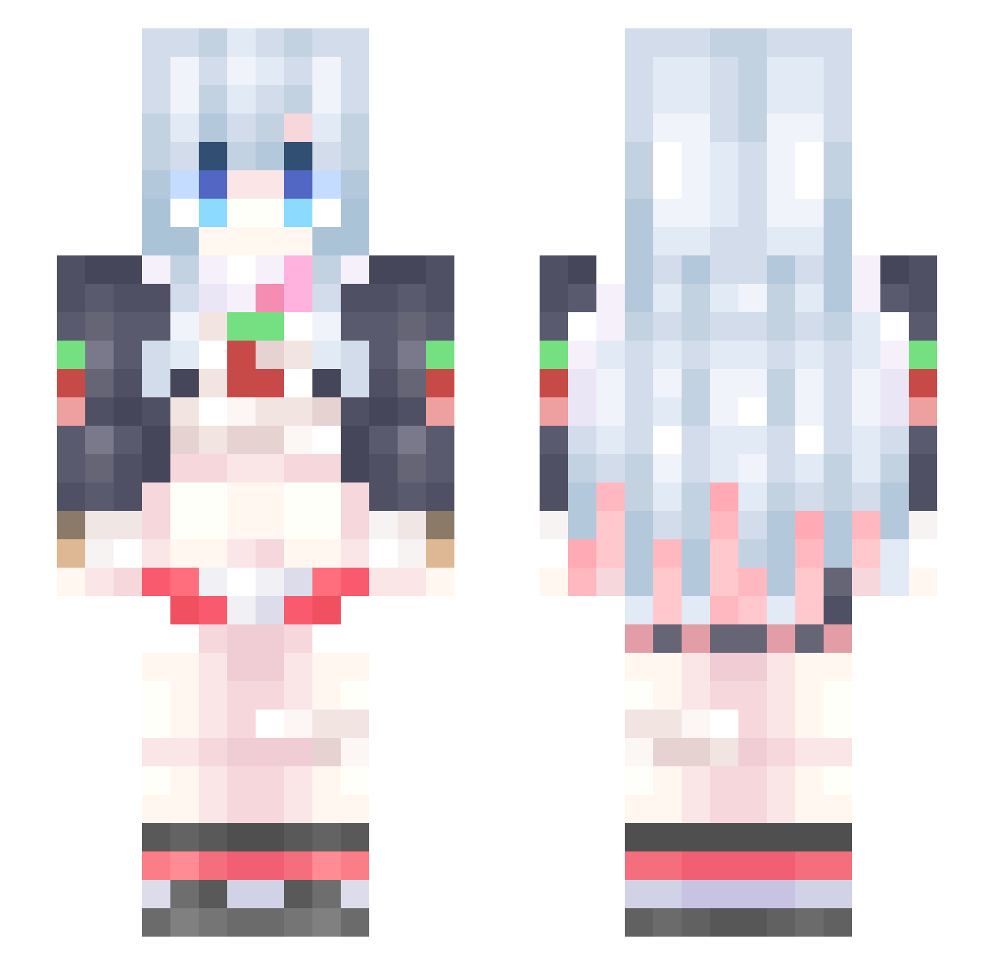 War_Chicken_009 Minecraft skin, front and back view