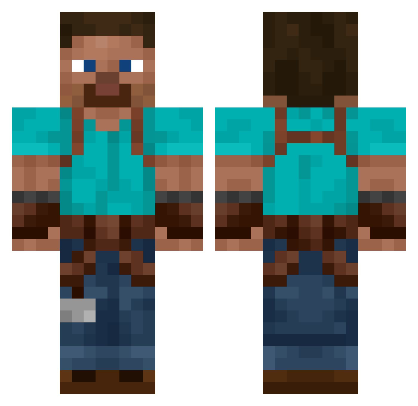 MV_Dauntless Minecraft skin, front and back view