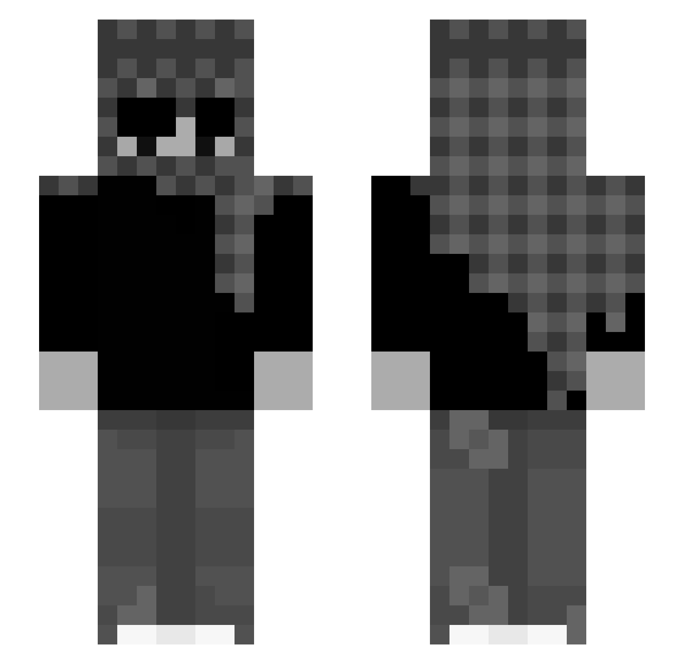 Yuusa88 Minecraft skin, front and back view