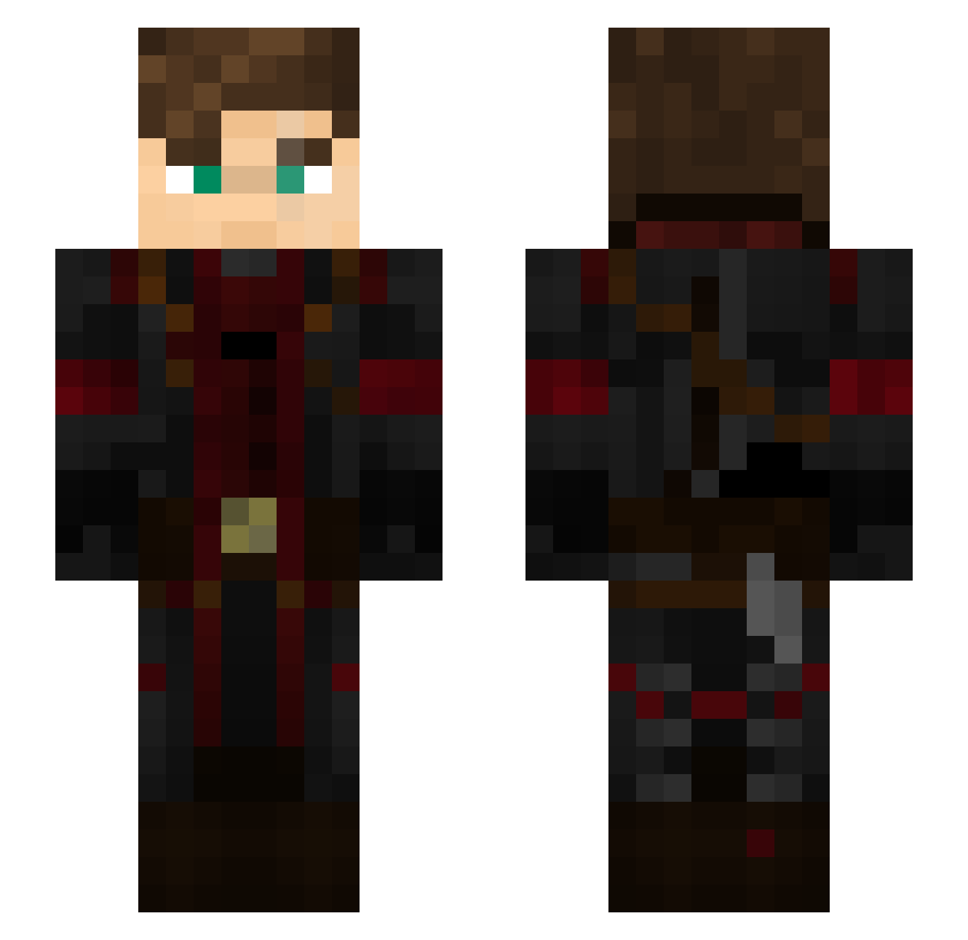 BigAmigo Minecraft skin, front and back view