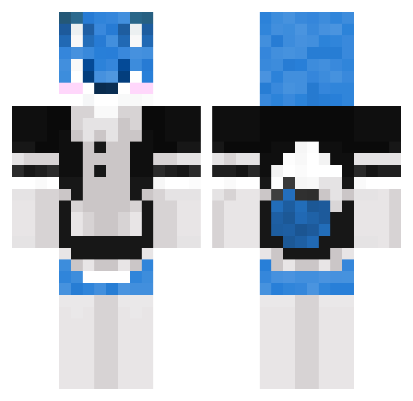 FILKILO Minecraft skin, front and back view