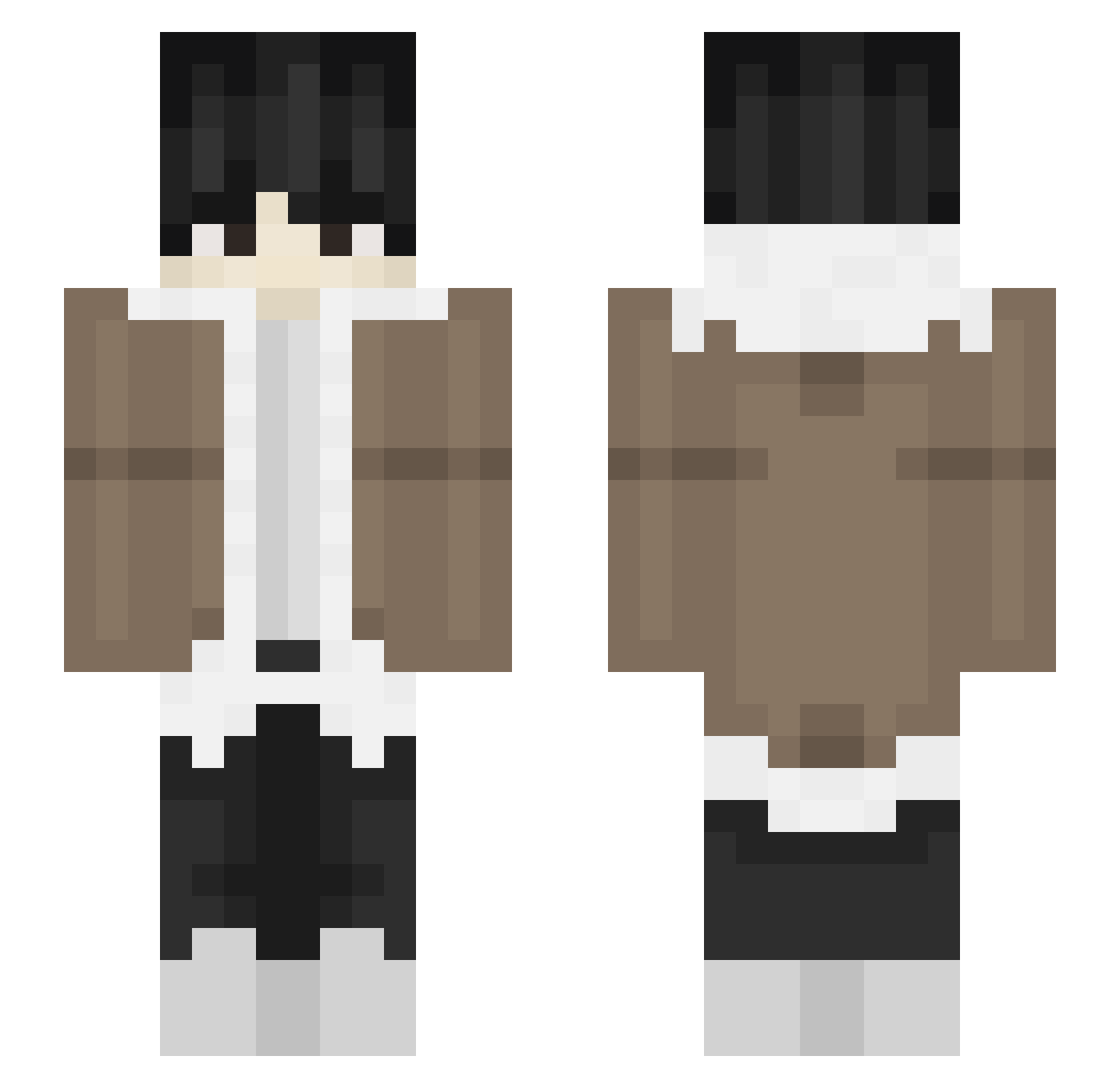 CommunistNub Minecraft skin, front and back view