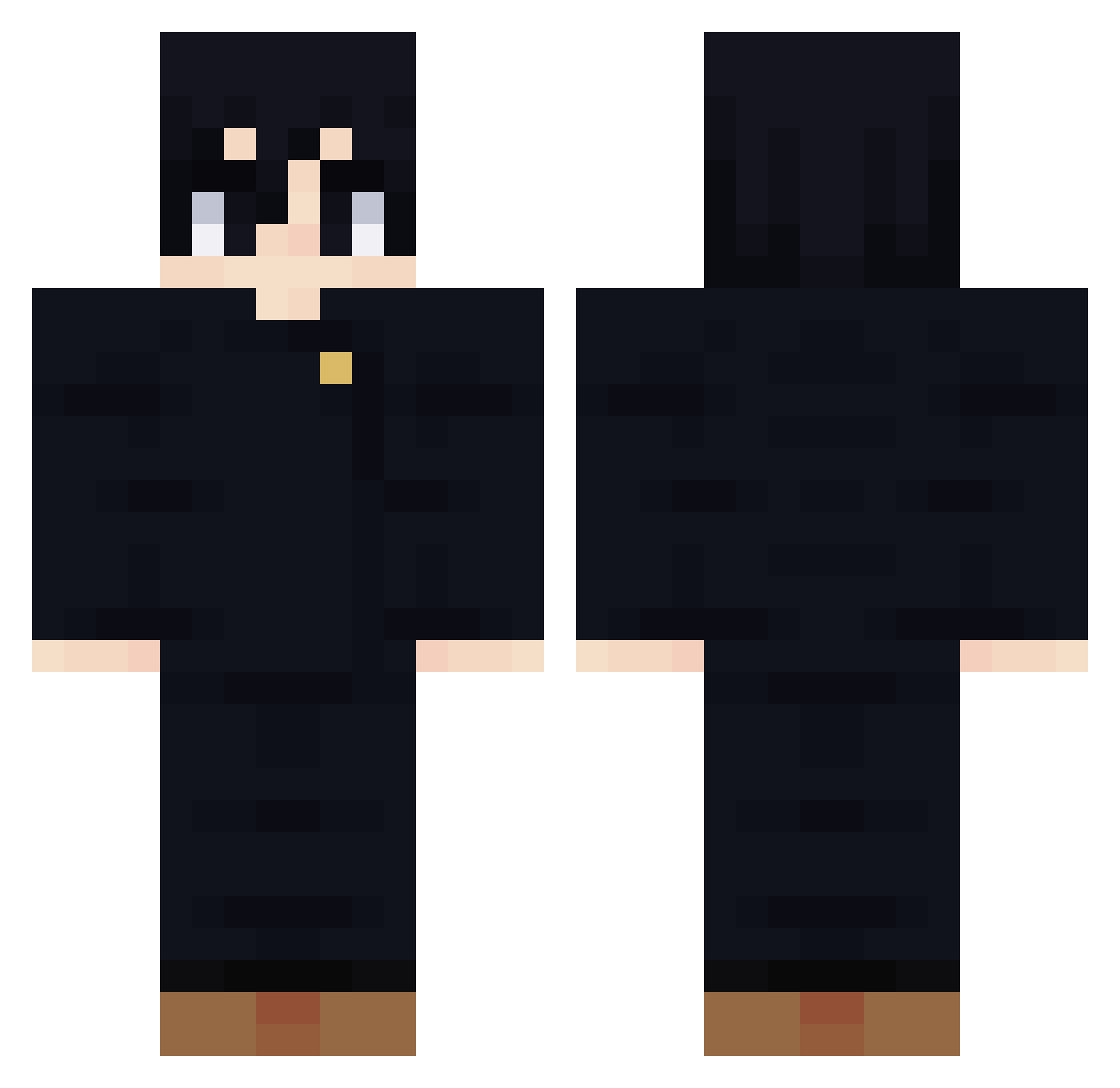 TheNether123 Minecraft skin, front and back view