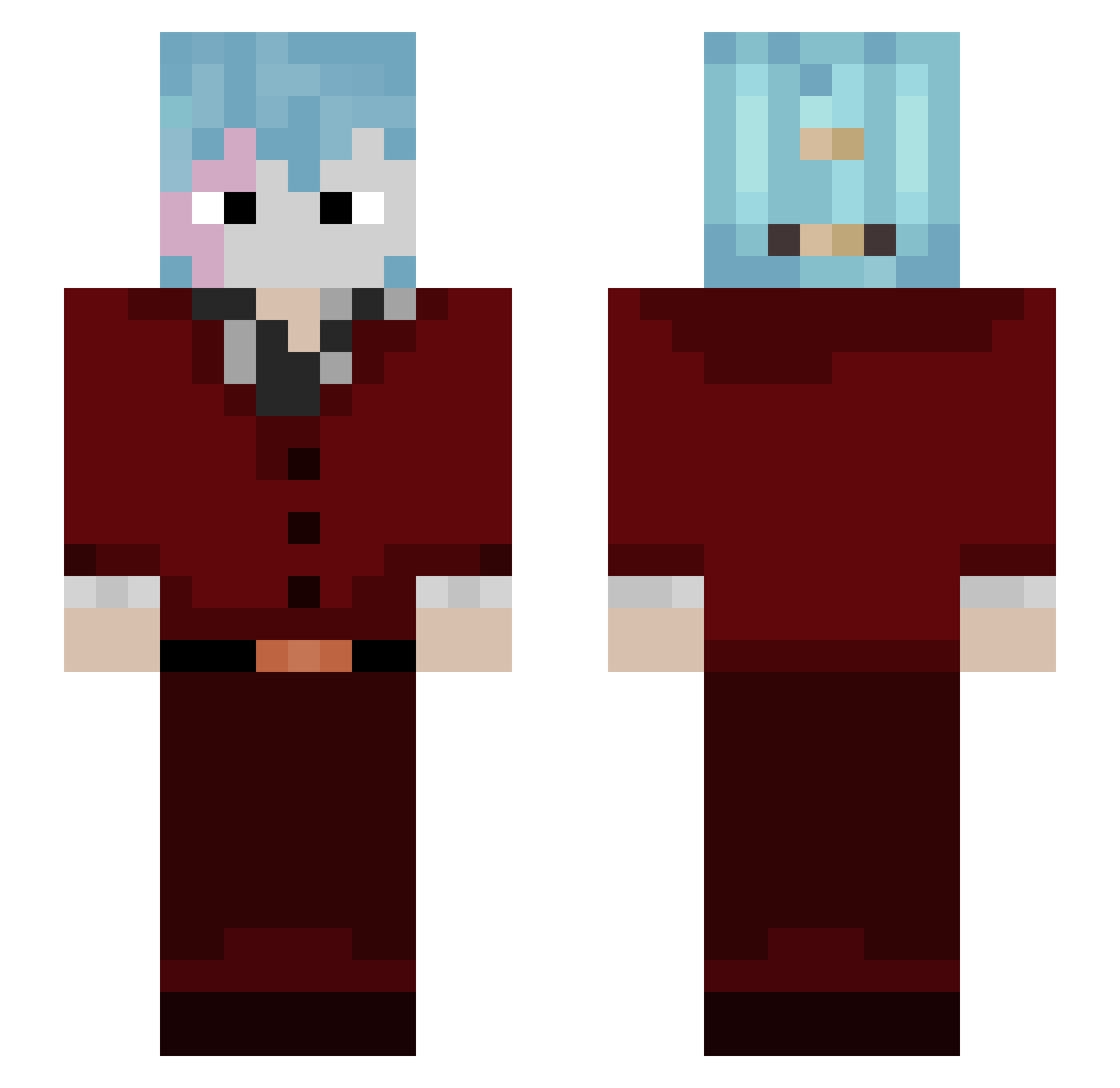 Lulithat Minecraft skin, front and back view
