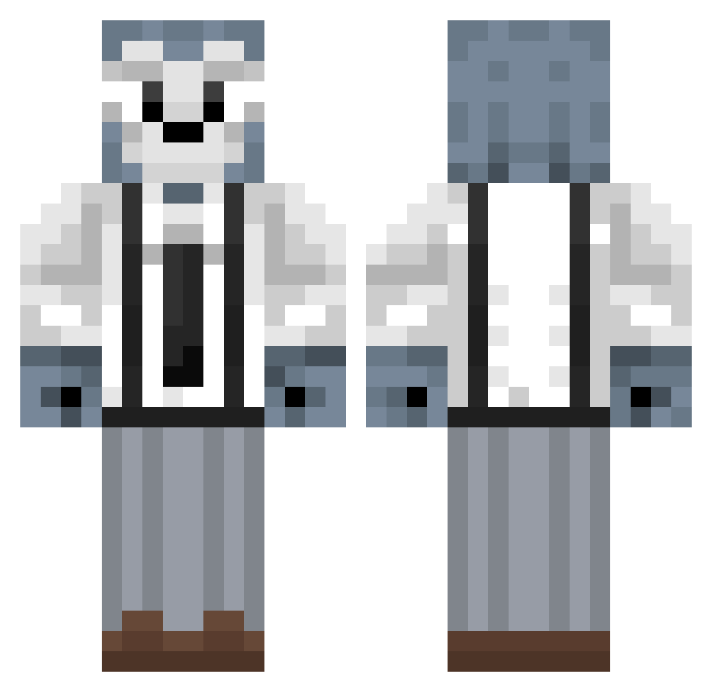 Theriaca Minecraft skin, front and back view
