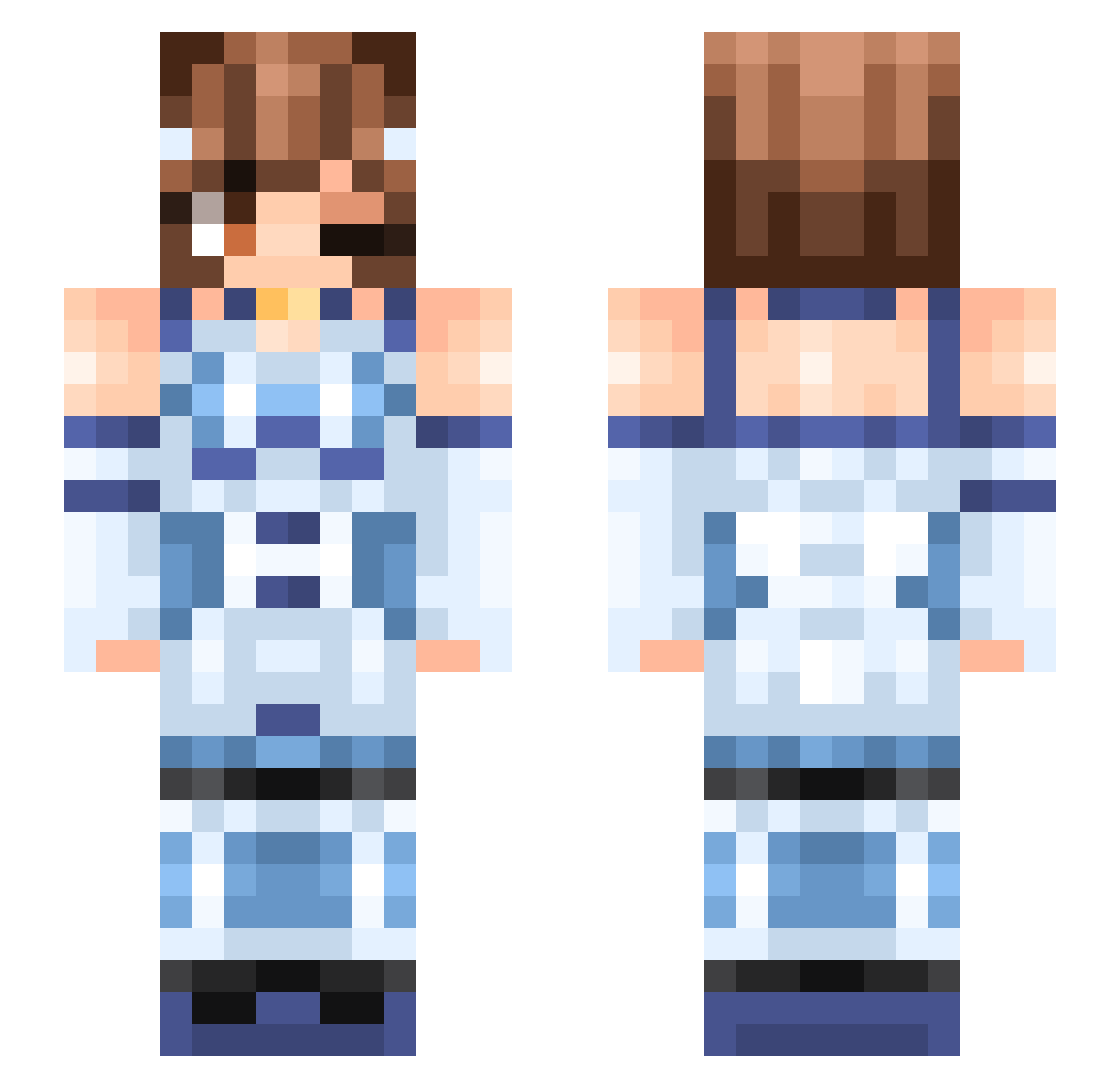 ThickTakeThighs Minecraft skin, front and back view