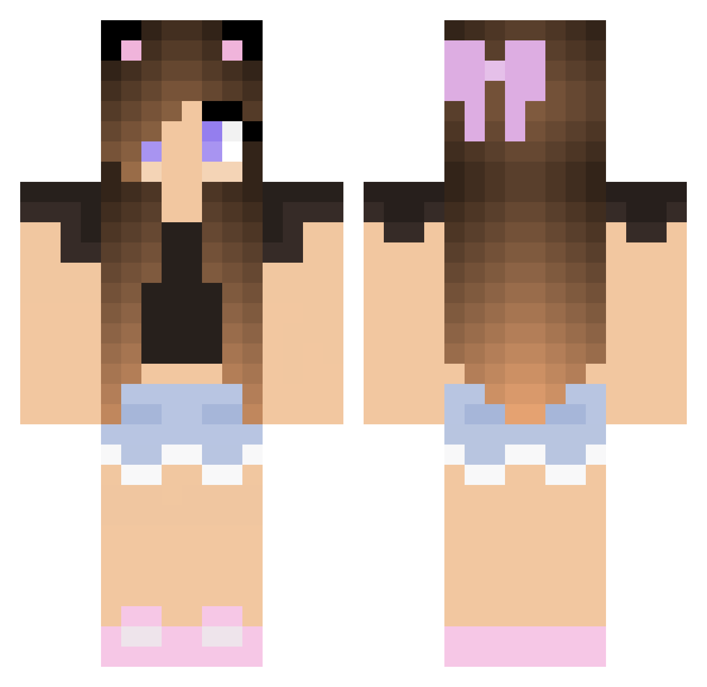 antonietta Minecraft skin, front and back view