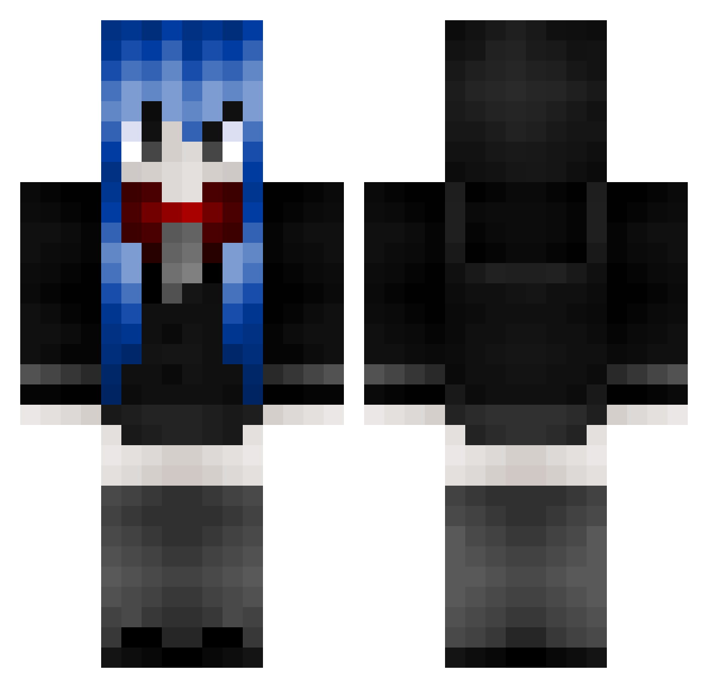 Toskenzy Minecraft skin, front and back view