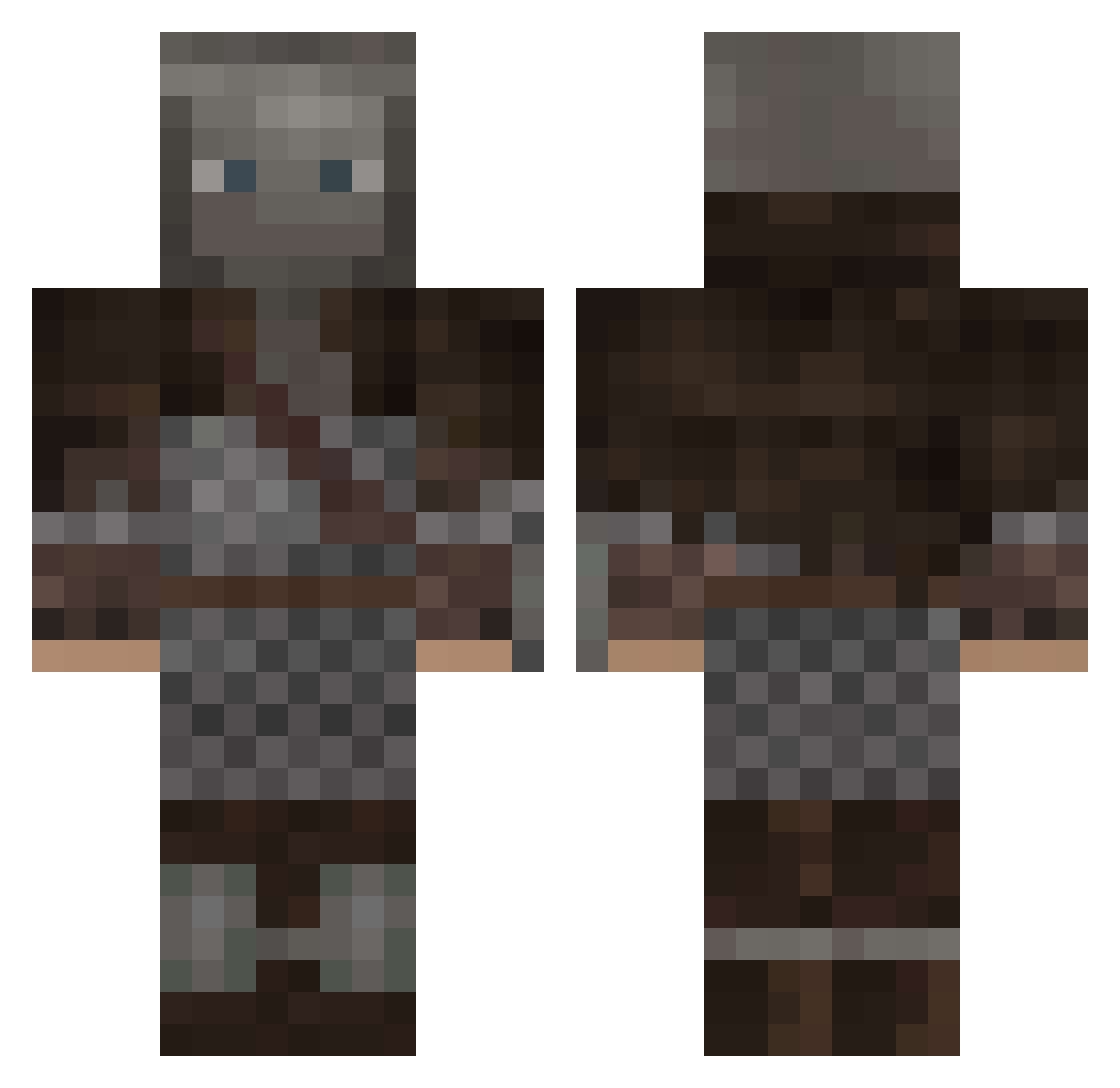 RatoFacil Minecraft skin, front and back view