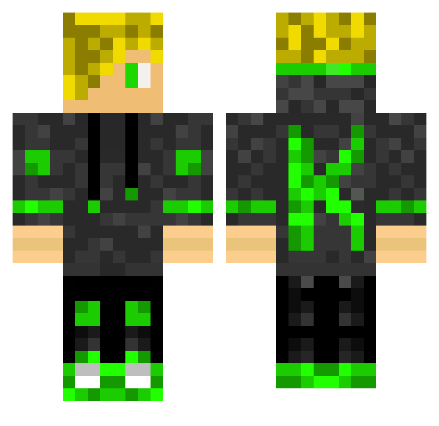 Krypton2020 Minecraft skin, front and back view