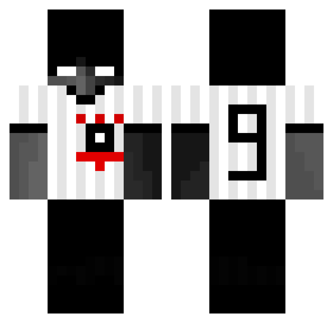 thwqs Minecraft skin, front and back view