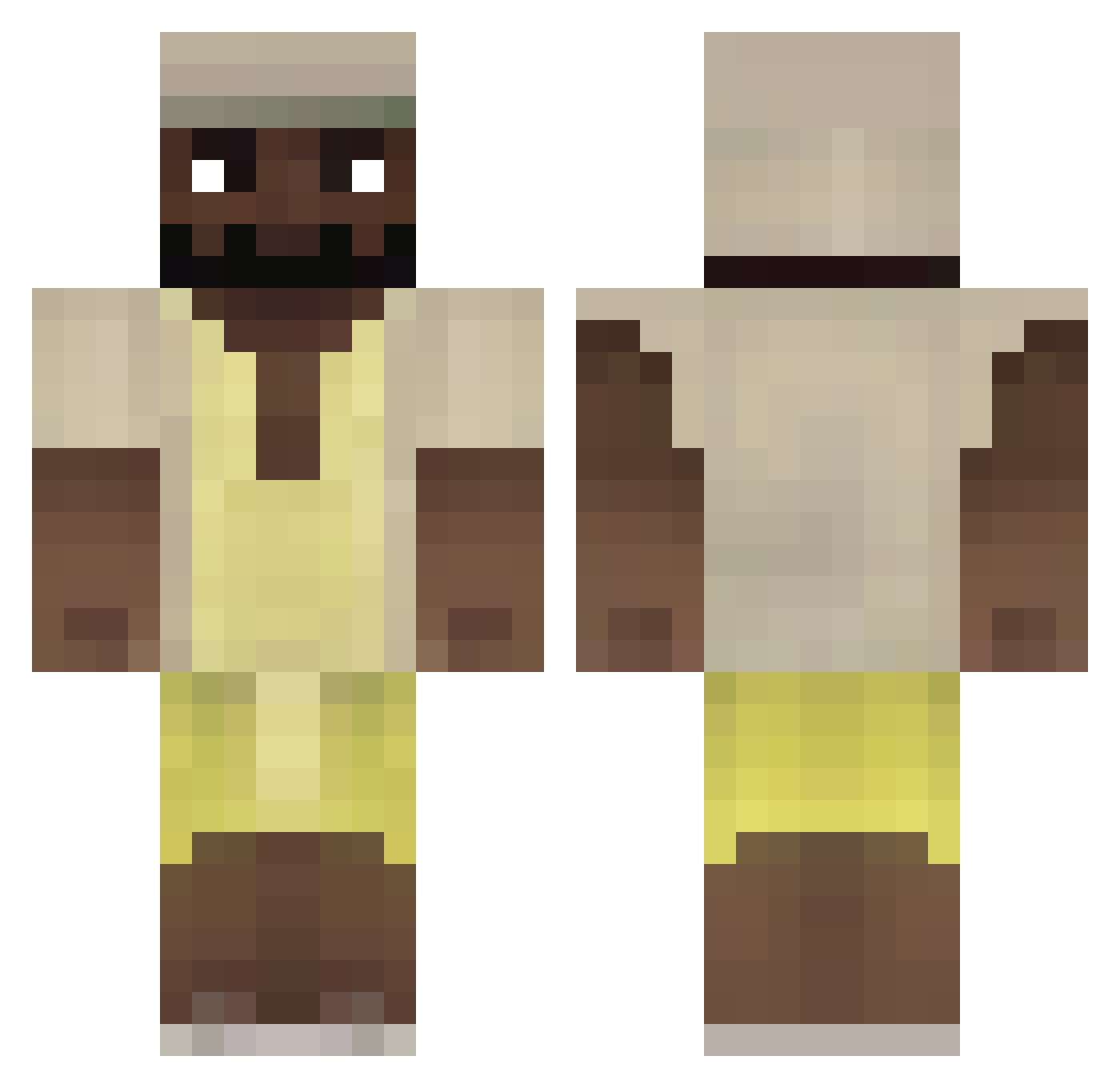 pp_bizon Minecraft skin, front and back view