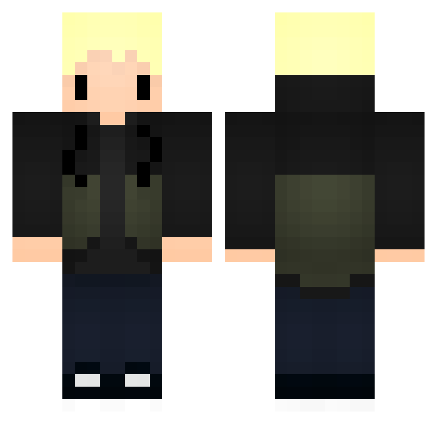 Stereo Minecraft skin, front and back view