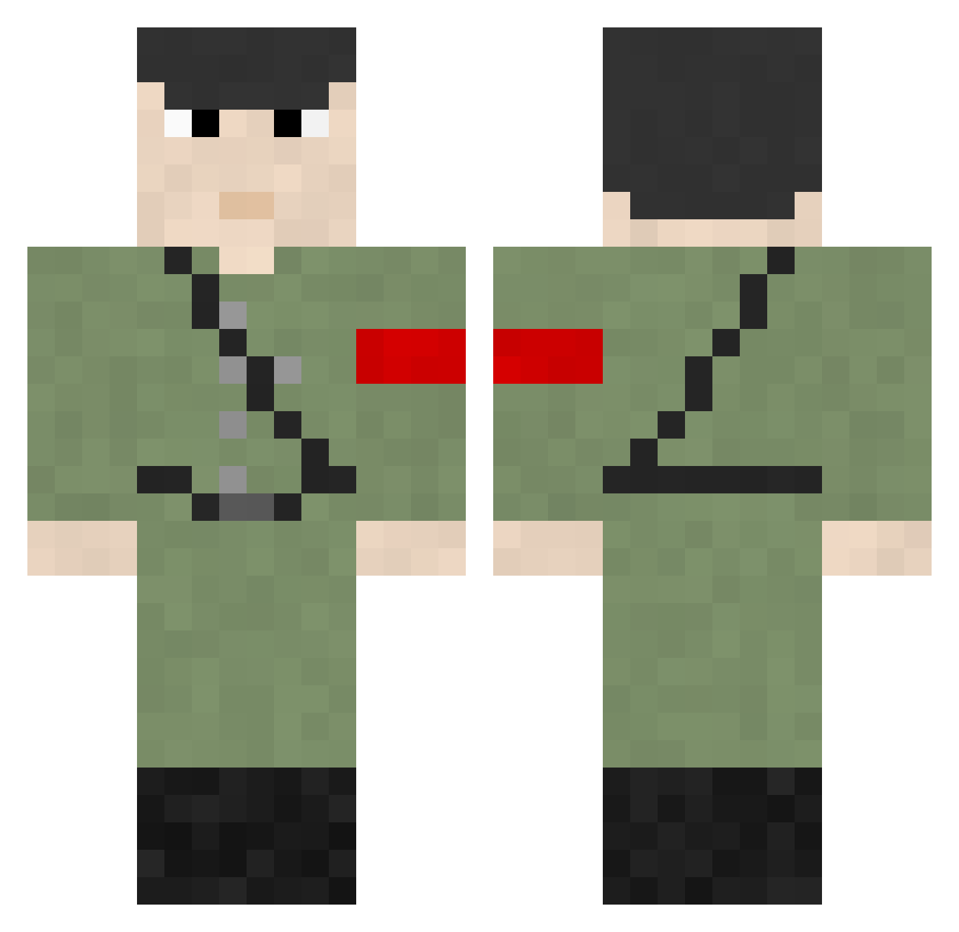 IowaHawks8 Minecraft skin, front and back view