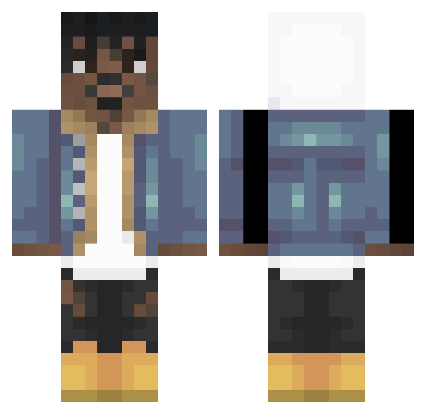 Thekidleeroy Minecraft skin, front and back view