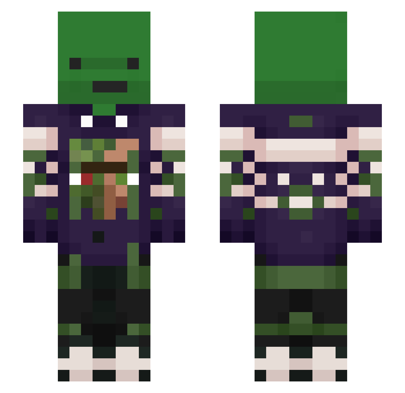 HUANGguahahaha Minecraft skin, front and back view