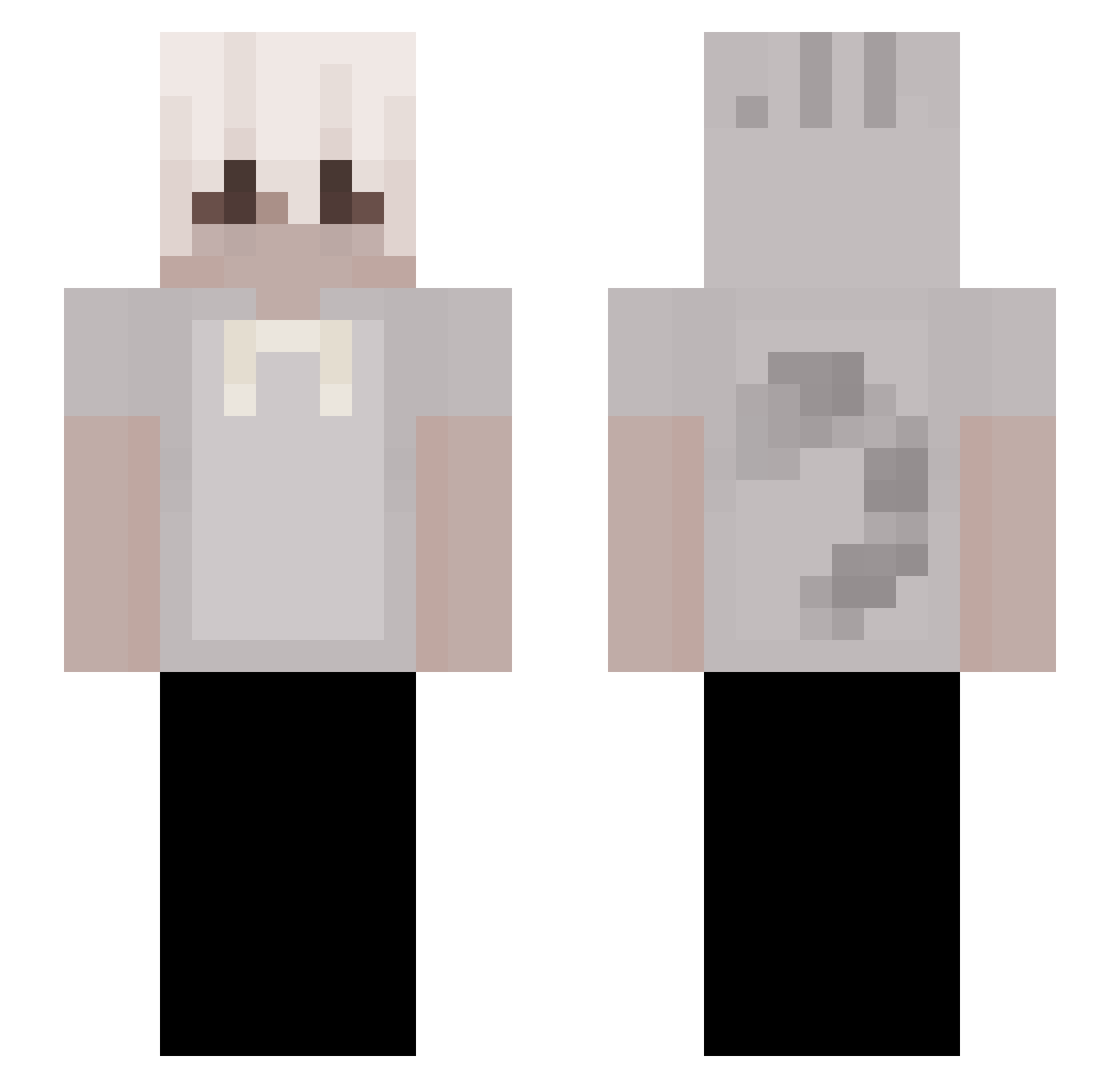 bloodbirthday Minecraft skin, front and back view