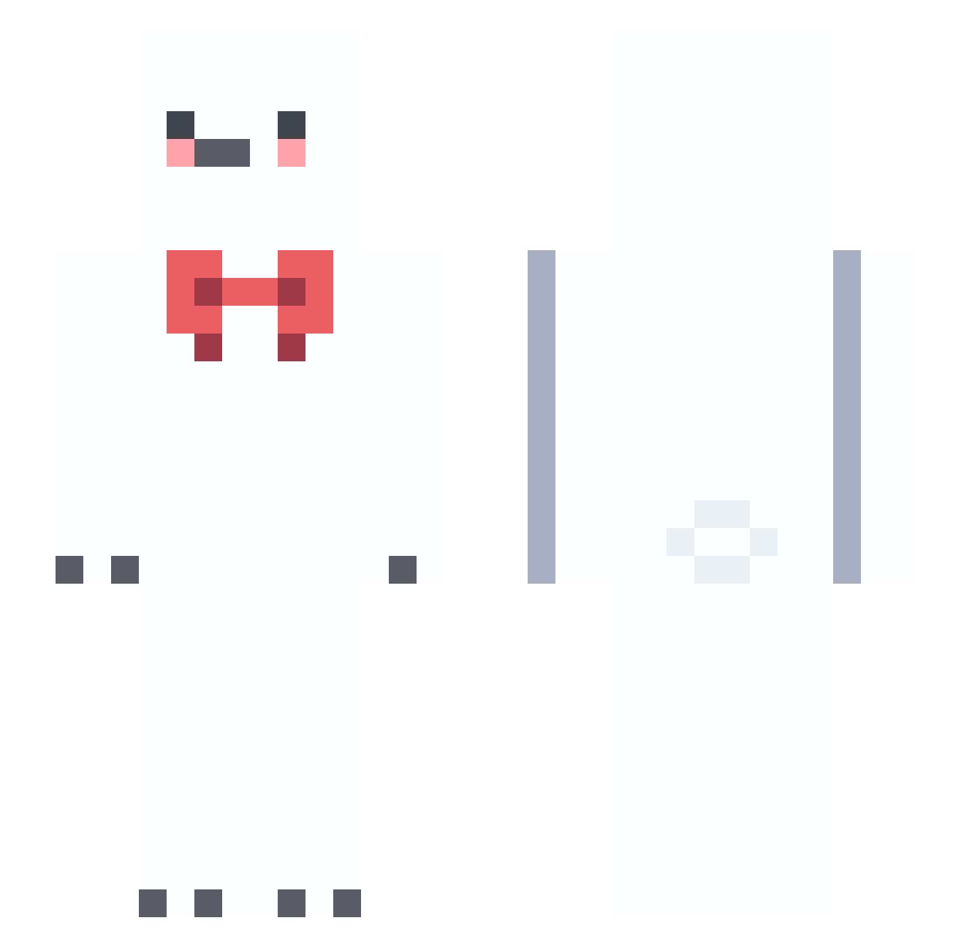 JoYouHa Minecraft skin, front and back view