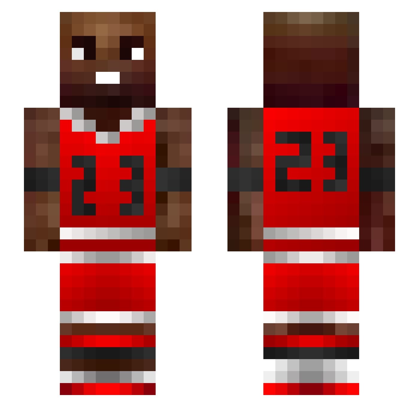 MinecraftSolemn Minecraft skin, front and back view