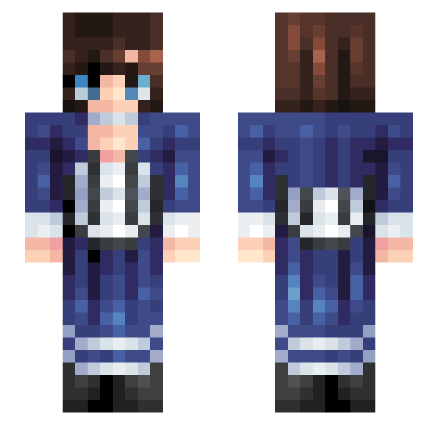 King_Martini Minecraft skin, front and back view