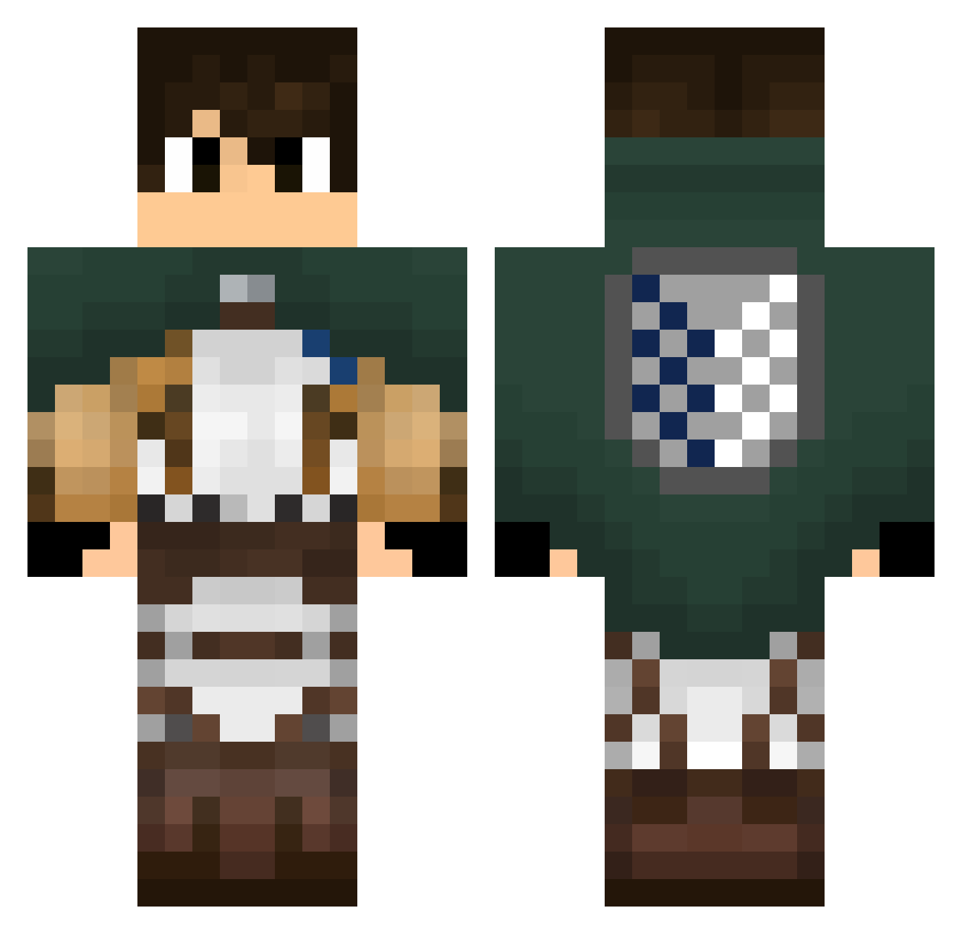 MaverickMikey Minecraft skin, front and back view