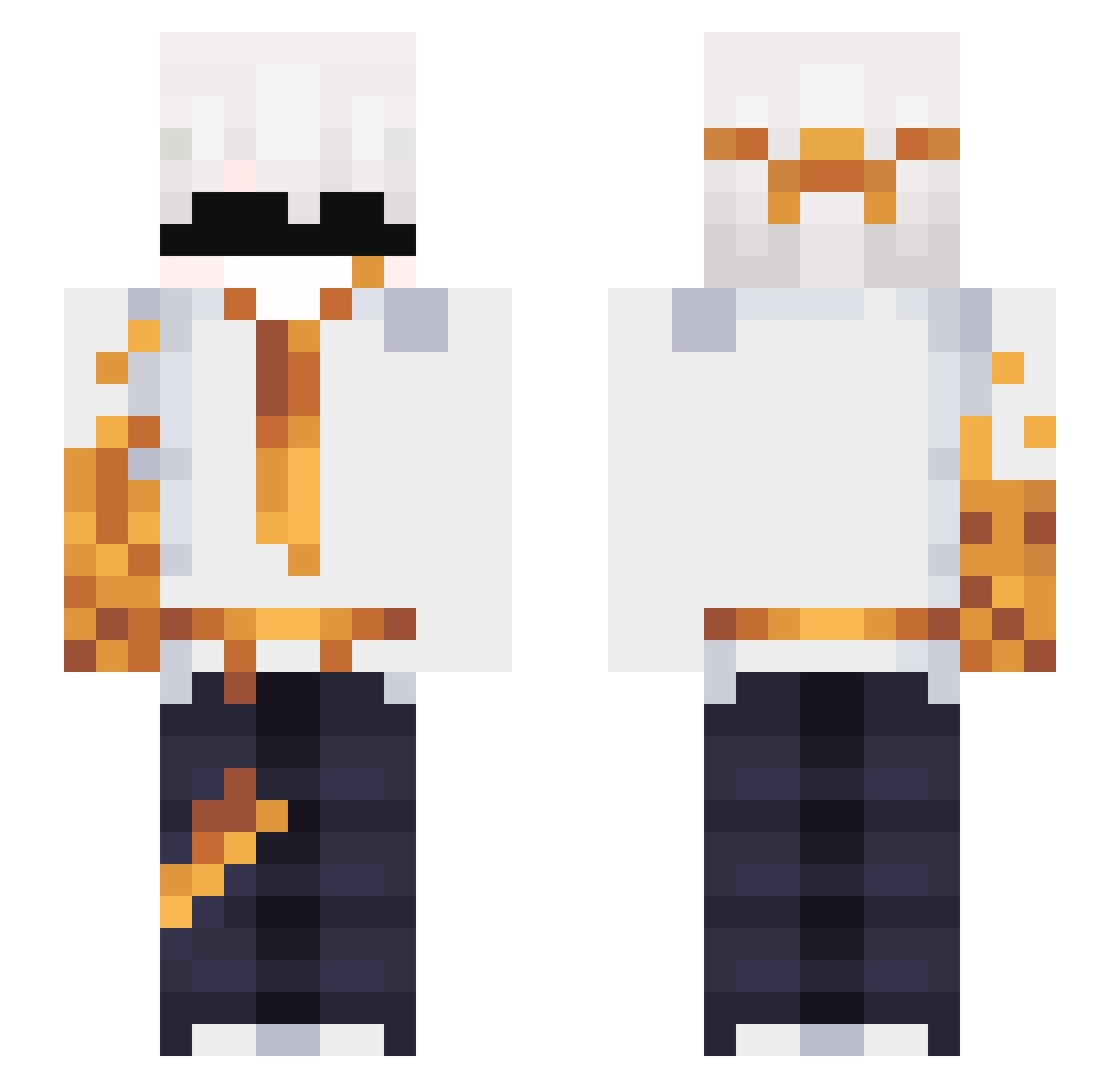 Kaliwex Minecraft skin, front and back view