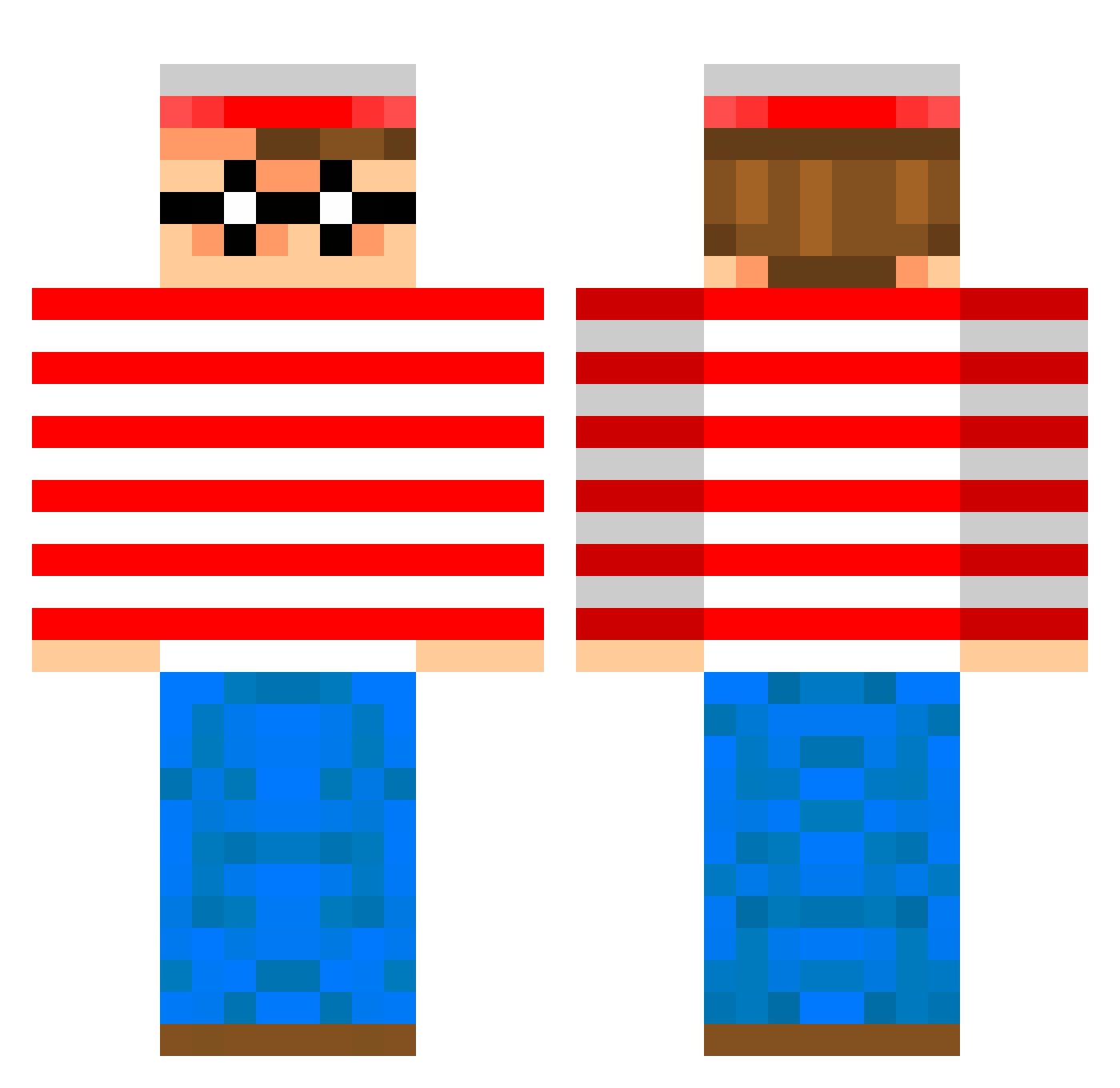 feelmyaura Minecraft skin, front and back view