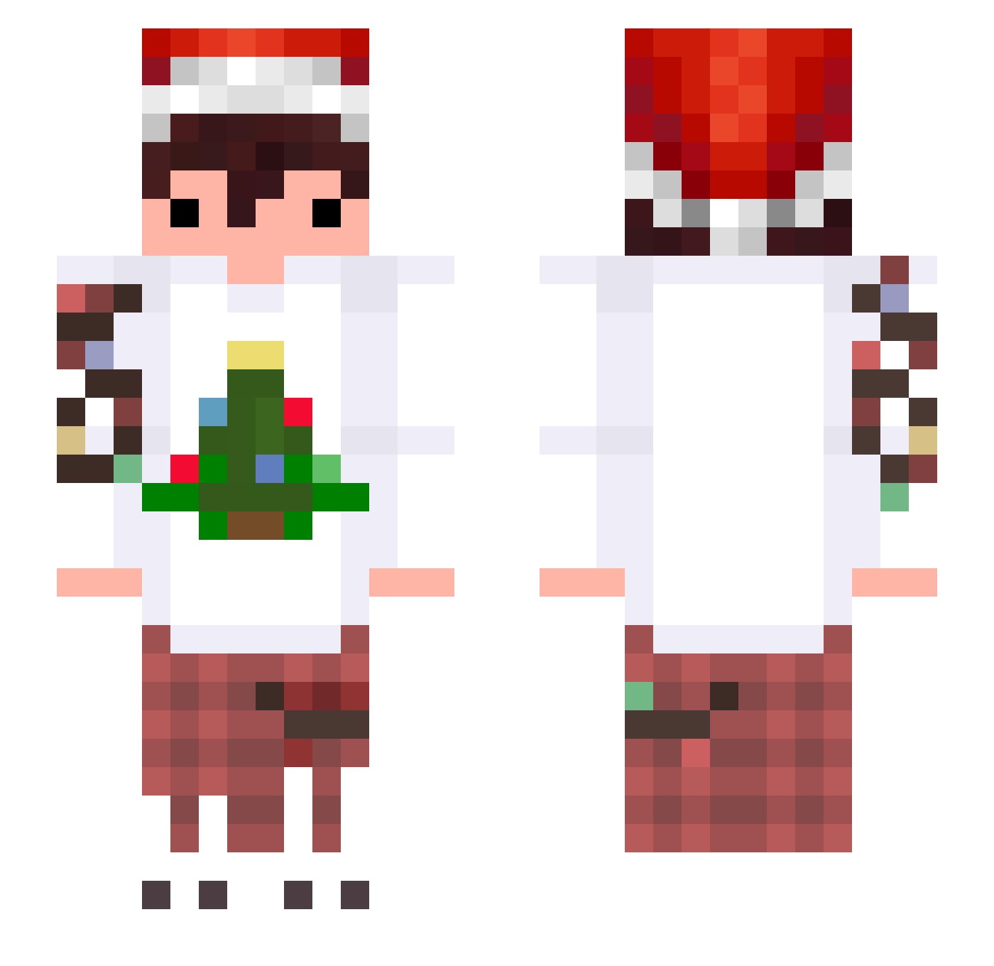 Mandela_ Minecraft skin, front and back view