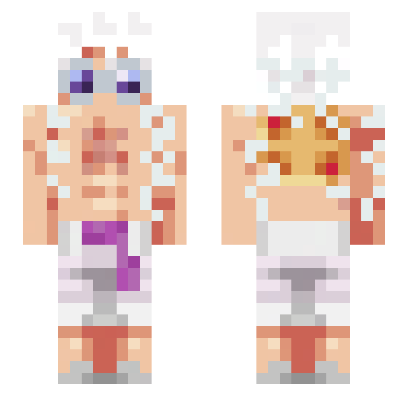 SmoelfFine Minecraft skin, front and back view
