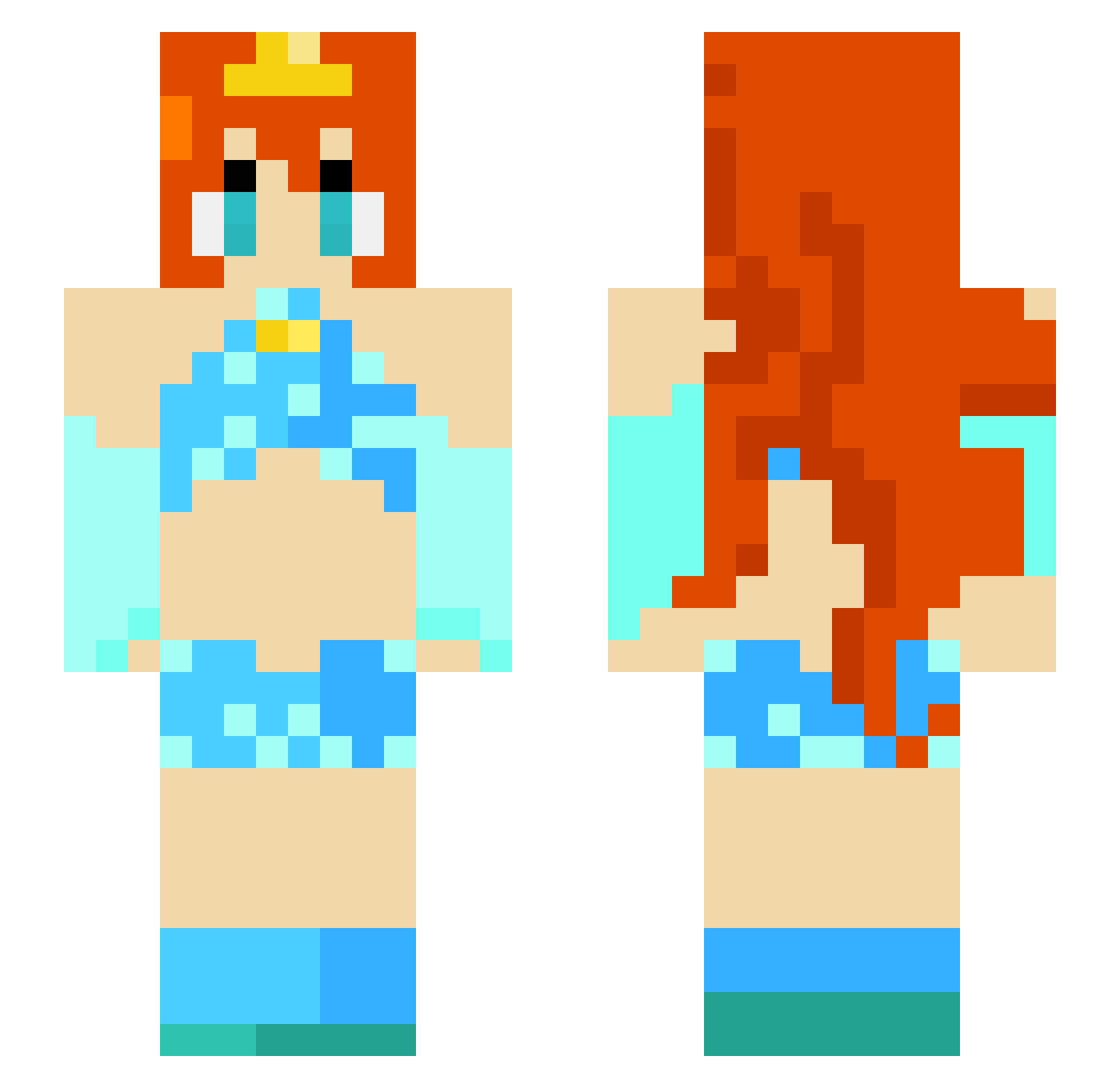 ll_ksysha_ll Minecraft skin, front and back view