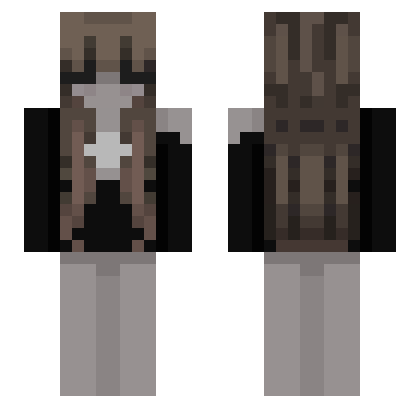 Itz_Vxsion Minecraft skin, front and back view