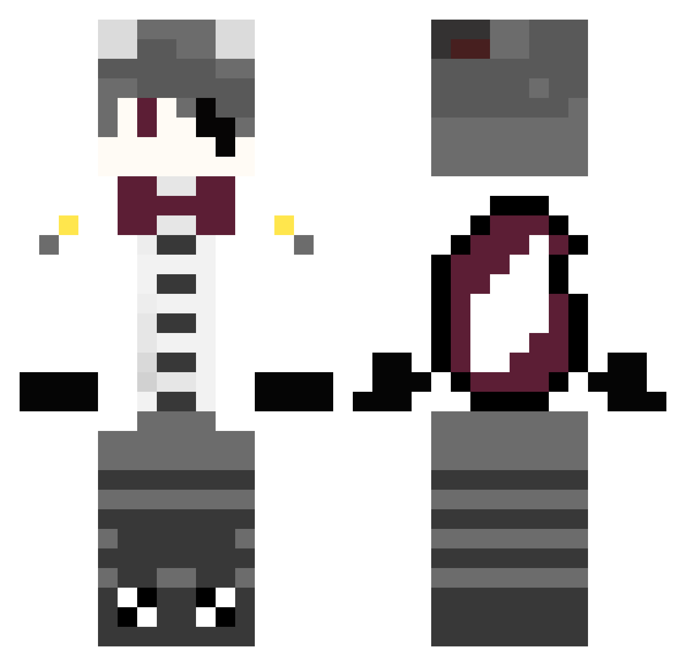 Manufacturer Minecraft skin, front and back view