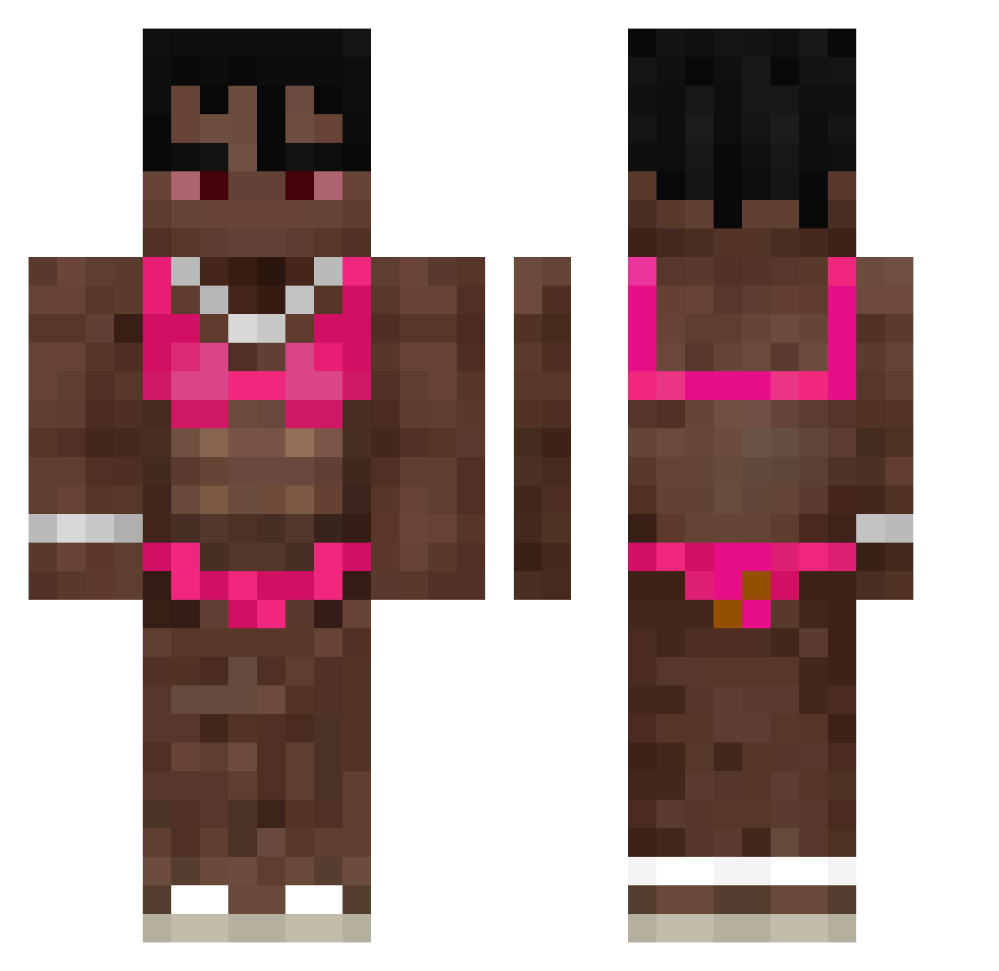 Hanggam Minecraft skin, front and back view