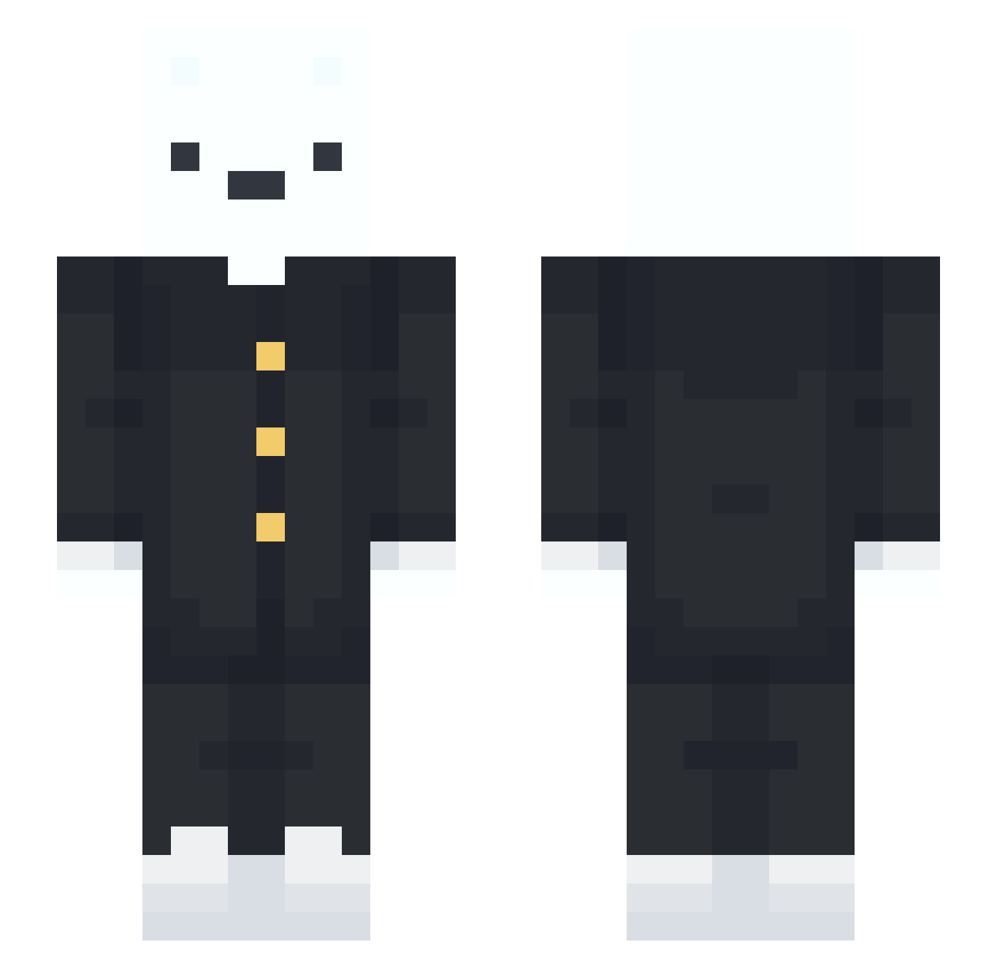 RoroxTz Minecraft skin, front and back view