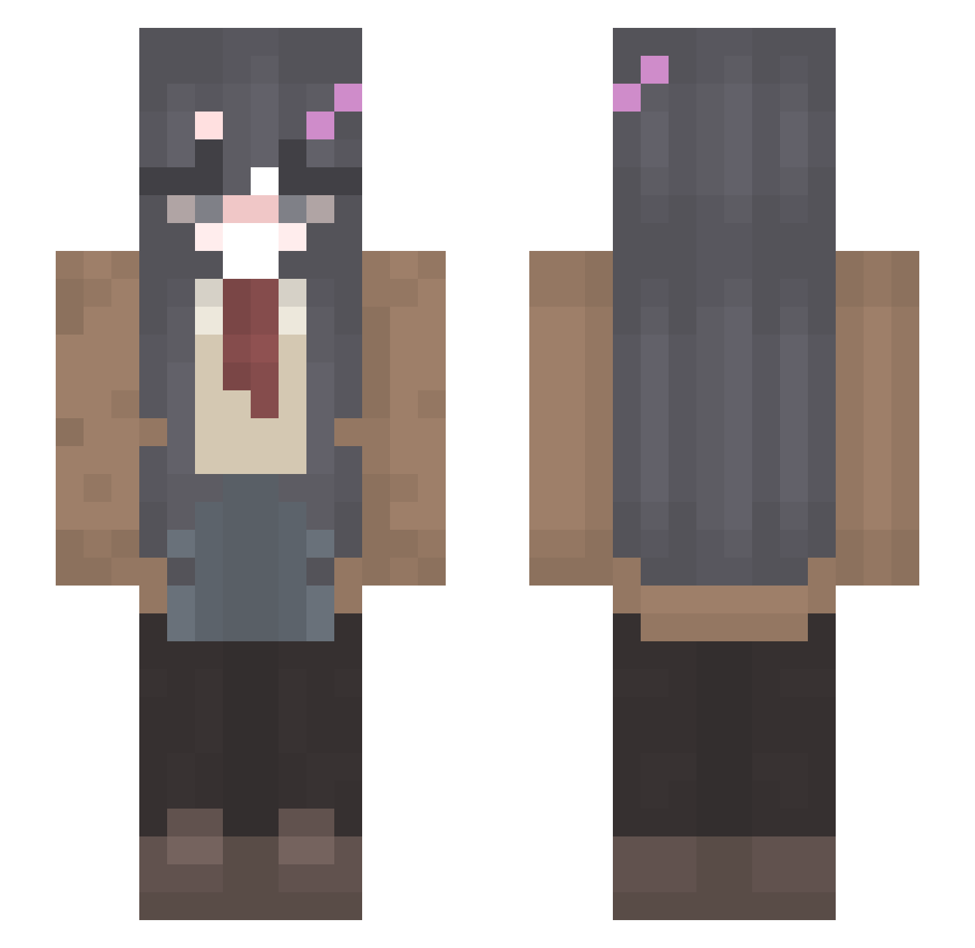 Sky_zor Minecraft skin, front and back view