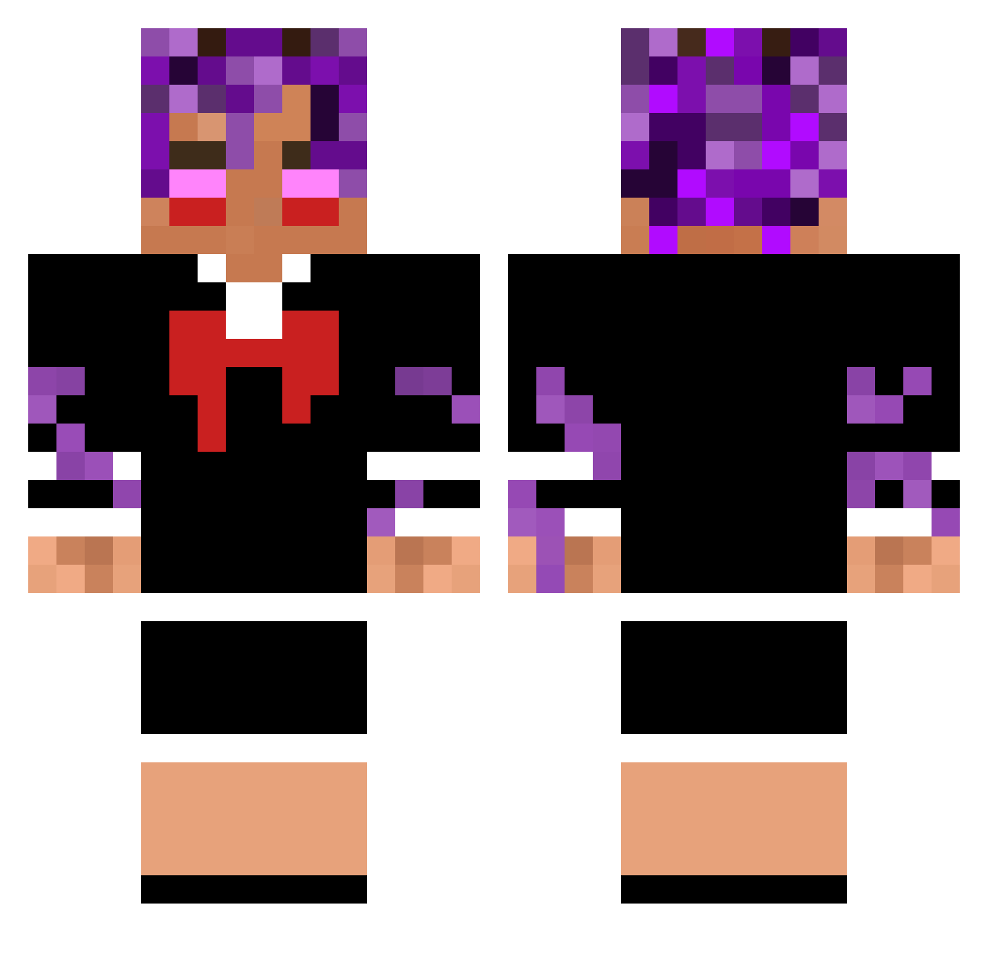 Haoyuu Minecraft skin, front and back view