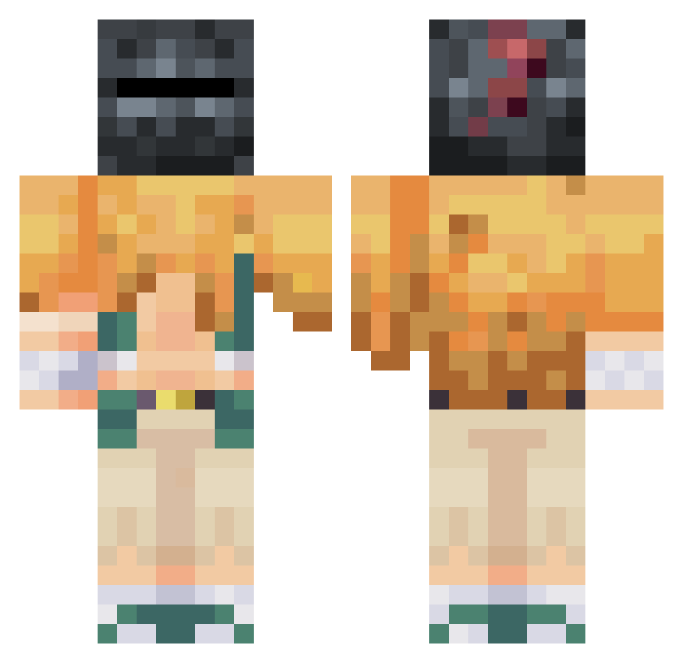 GenoBeano9044 Minecraft skin, front and back view