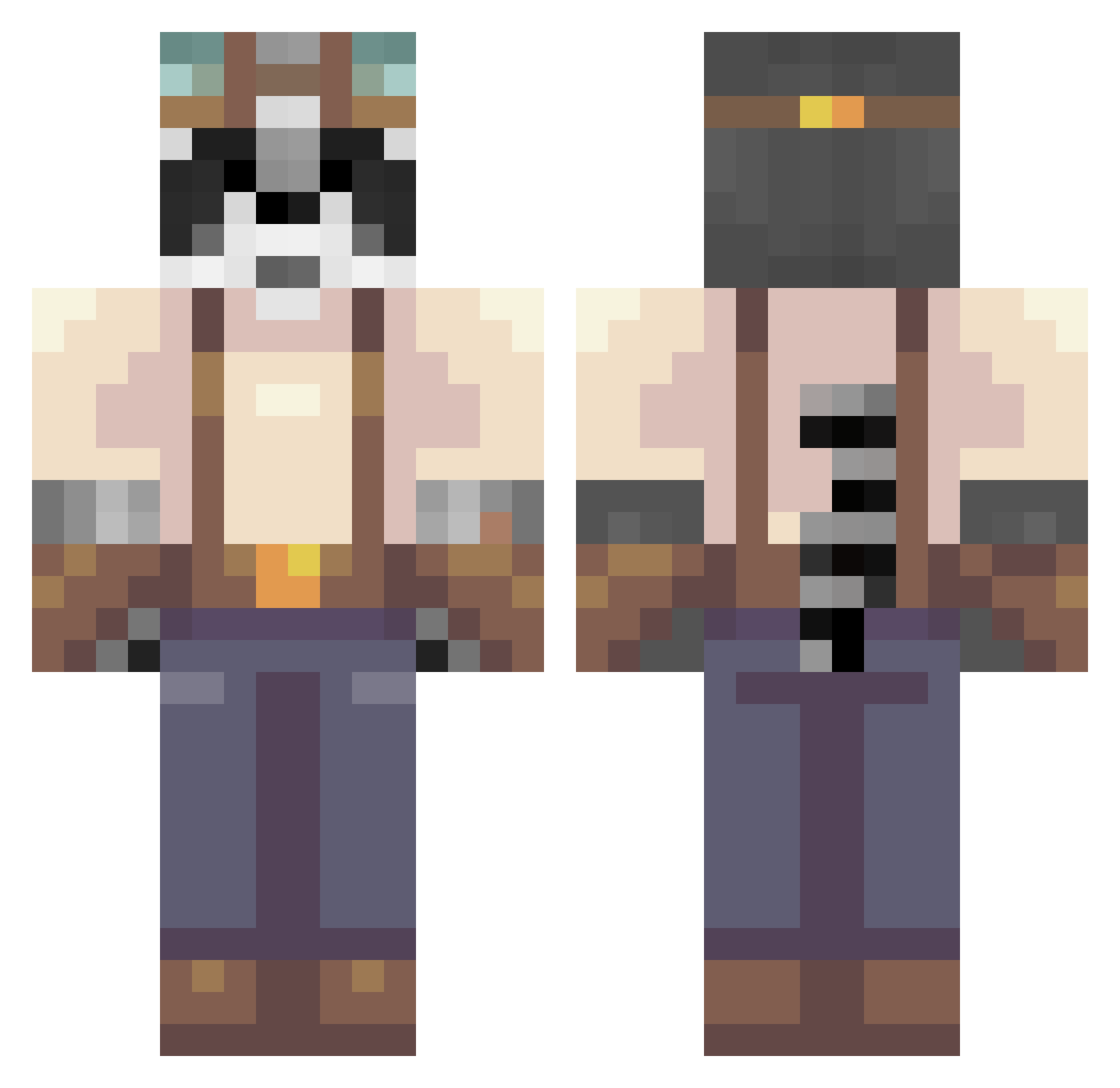 Urmmmm Minecraft skin, front and back view