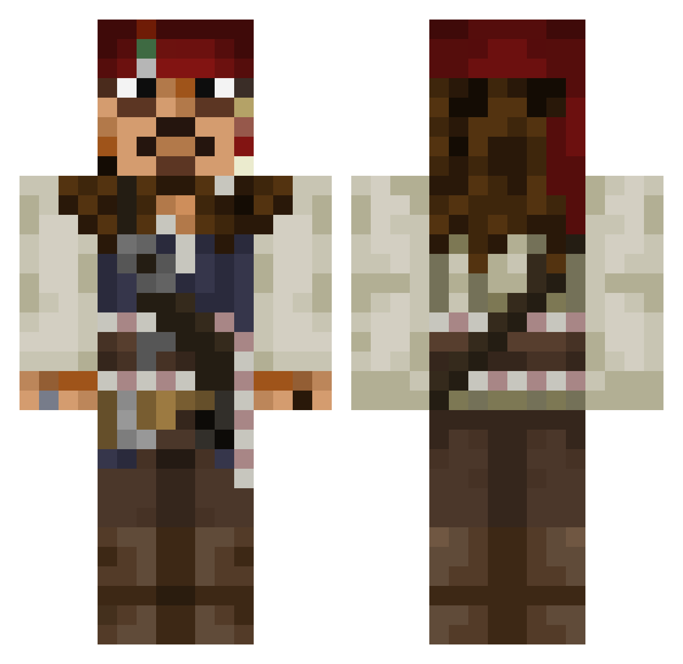Dexdshot2021 Minecraft skin, front and back view
