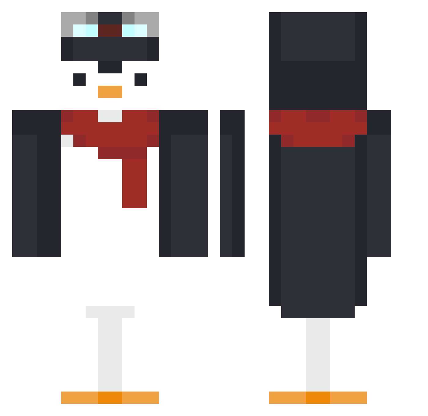 Milkus201702 Minecraft skin, front and back view