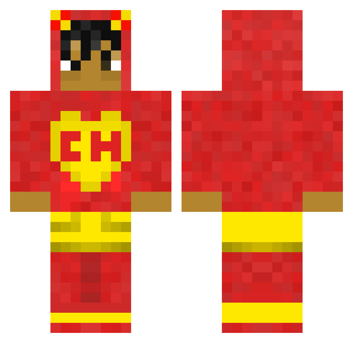 RIZIHN Minecraft skin, front and back view