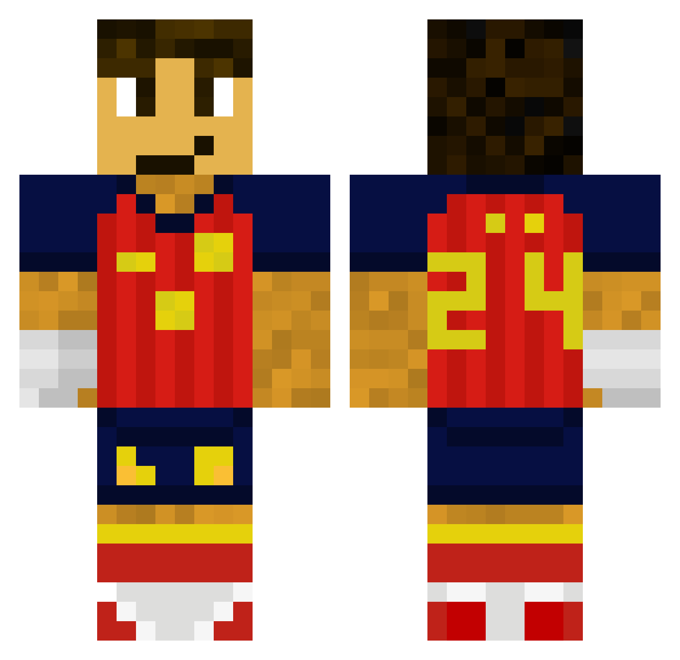 samxx970 Minecraft skin, front and back view