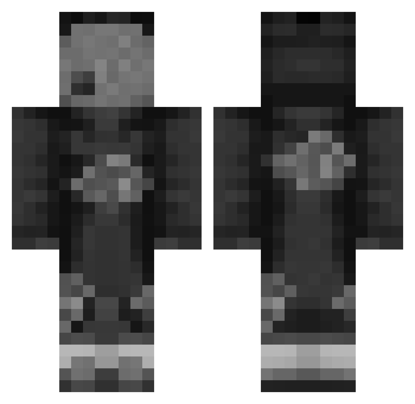 Turups Minecraft skin, front and back view
