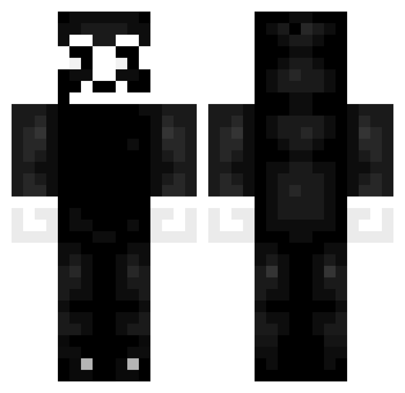 roberte007 Minecraft skin, front and back view