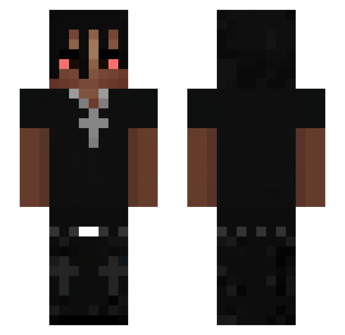 _Yankez Minecraft skin, front and back view