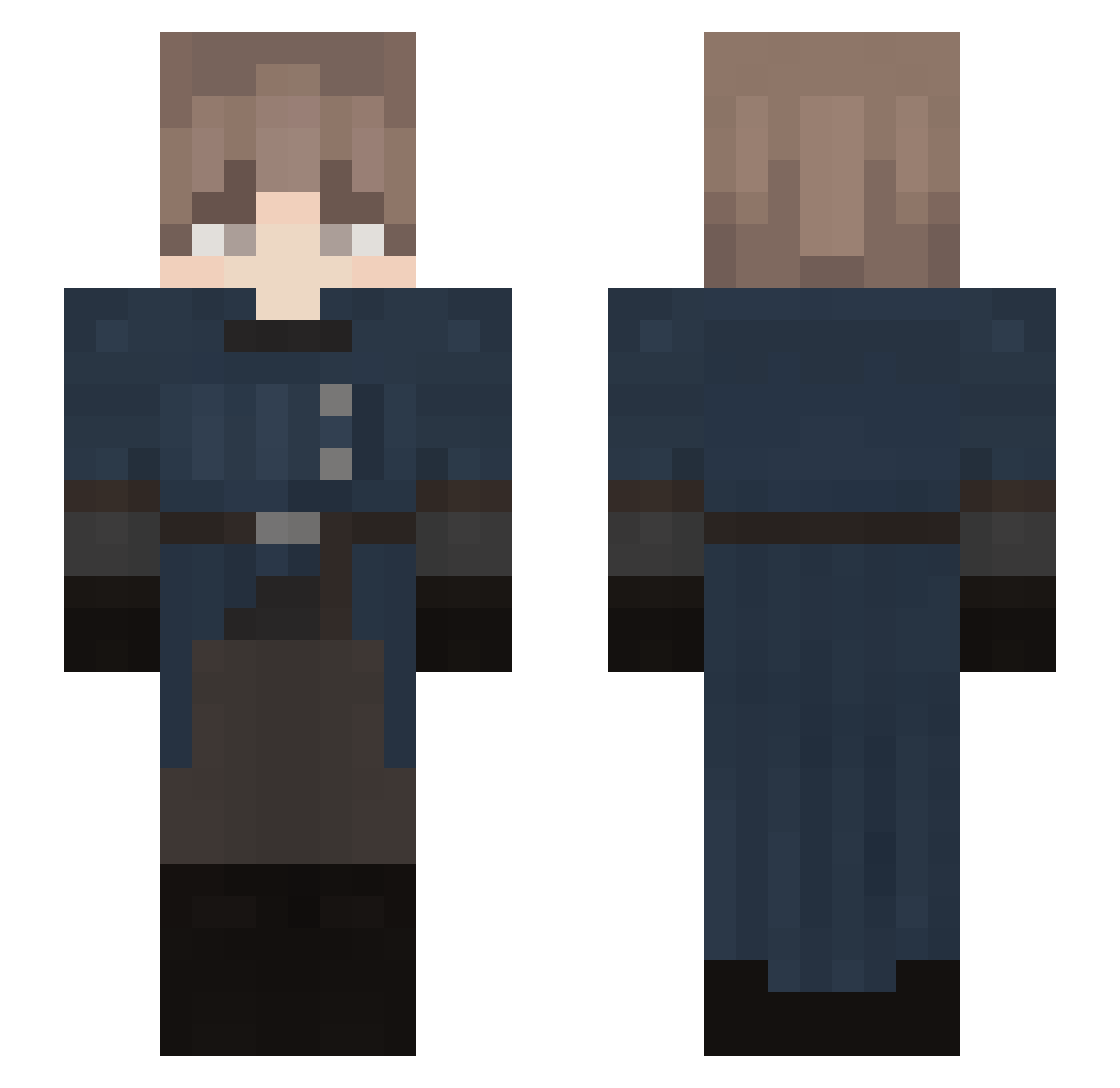 Till210 Minecraft skin, front and back view