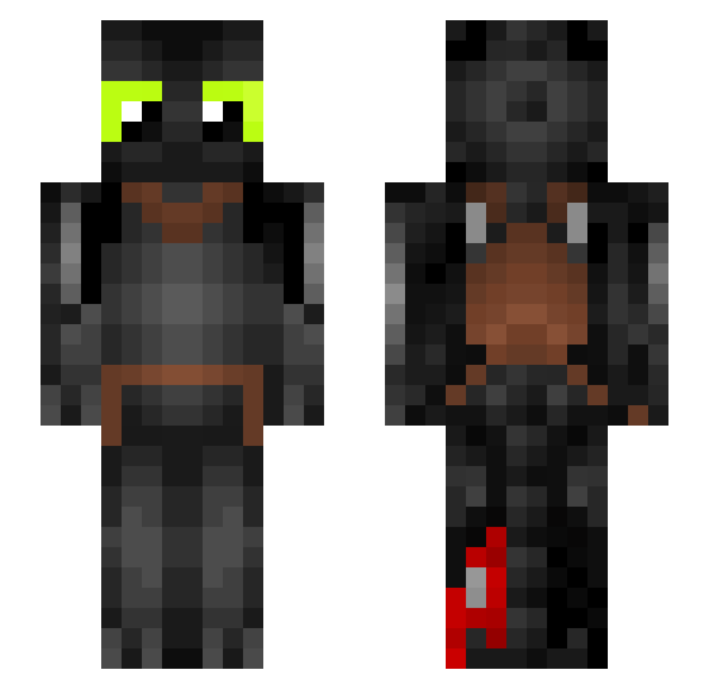 el_toothlxss Minecraft skin, front and back view
