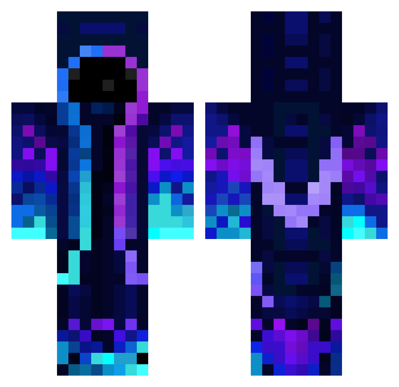 RetroSpeedY7 Minecraft skin, front and back view